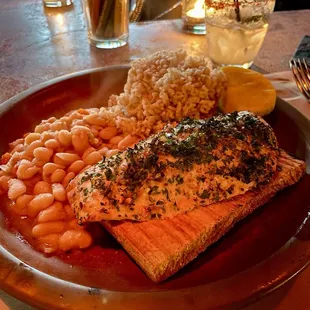 Cedar Wood Grilled Salmon