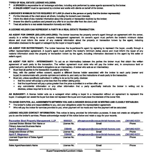 Texas Real Estate Commission Information About Brokerage Services