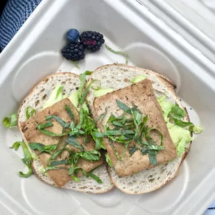 Marinated Tofu Toast