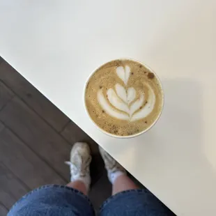 Maple latte with cinnamon