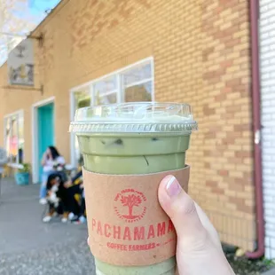 Blueberry Matcha Oat Latte