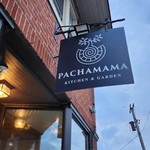 Pachamama outdoor signage.