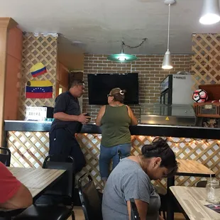 The quaint interior.