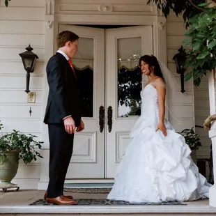 First look in front of the house