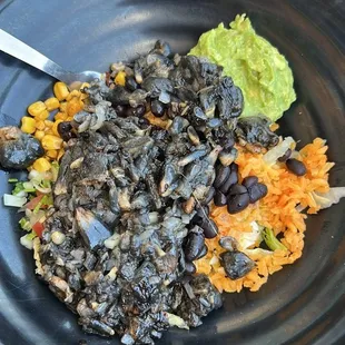 a plate of mexican food