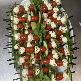 Catering caprese skewers