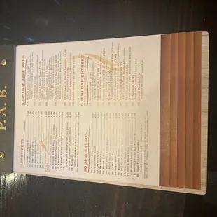 New menu