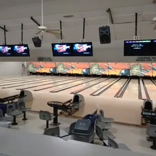 the bowling lanes
