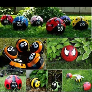 Awe.. so cute retired bowling balls