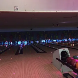 Bowling lines.