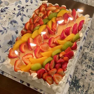 1/4 sheet fruit tart cake ($33)
