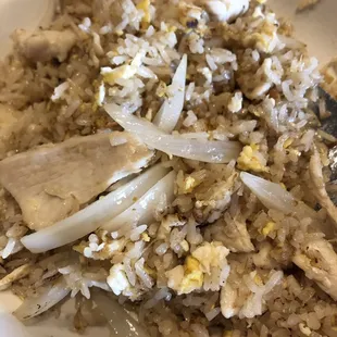 Chicken fried rice awesome.