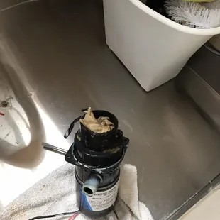 This is why the head system aka toilet didn't work. Macerator is was clogged,