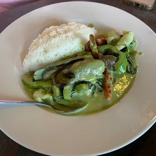 Green Curry with seafood! Delicious with lots of seafood!