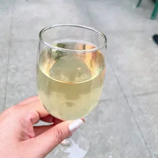 Wine while waiting... (we waited 1 hour and watched the fog rolled in. It's quite romantic.)