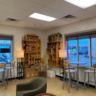 the inside of a restaurant