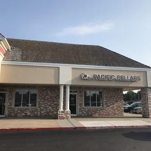 the front of the building