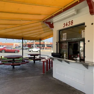 Outside order window.