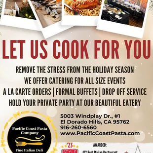a flyer for the holiday season