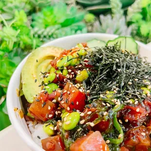 a bowl of food