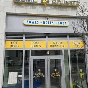 the front of the store