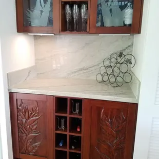 Pacific Craft Works completed a bathroom for me and now finnished a beautiful builtin bar.