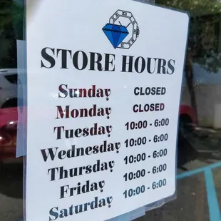 Hours of operation