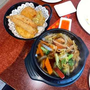 a table of food