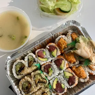 Unagi, Spicy Tuna, Xmas Rolls