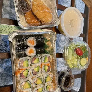 Takeout sushi