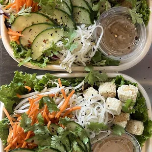 Tofu spring roll bowl
