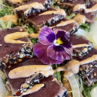 Seared ahi platter