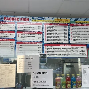 menu and prices