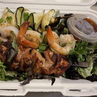 Grilled shrimp and chicken