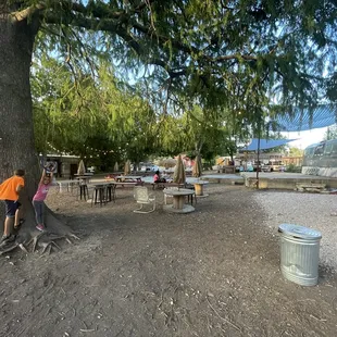 The food truck courtyard.