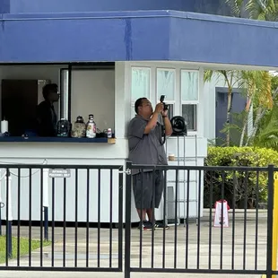 The rude man who shouldn't work at a tourist place.