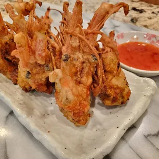 Deep fried live Amaebi heads at home. So good! 6/30/2022