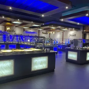 the buffet area of the restaurant