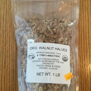 First time I've seen ORGANIC walnuts!