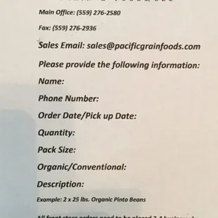 Fill out whatever you want or need, and they'll call YOU when it's in!