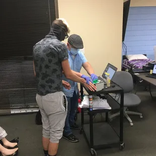 Fingerprinting done at the school, making it easier for all students.