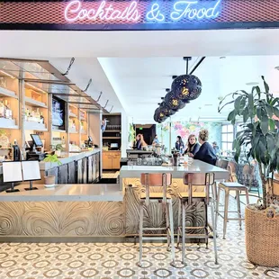 bar view from hotel lobby