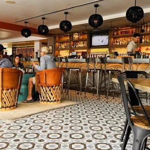 Bar area of restaurant