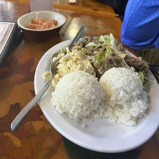 Kalua Pig W/ Rice & Mac