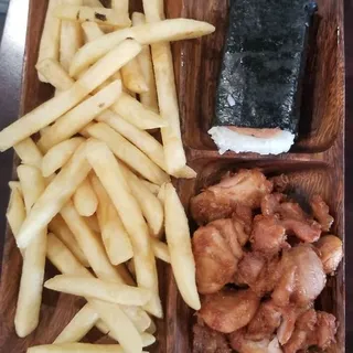 Keiki Bento (Spam Musubi, Mochiko, Fries)