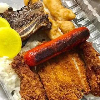 1 Piece Redondo Hot Dog, Eggs, And Rice