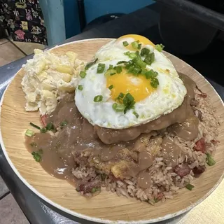 Corn Beef Hash Patty , Eggs, 2 Spam