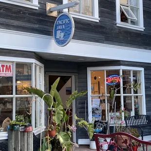 the front of the restaurant