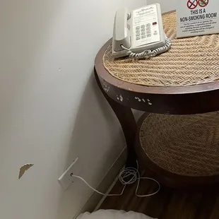 Dents in walls and abused old furniture