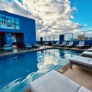 Rooftop pool area
